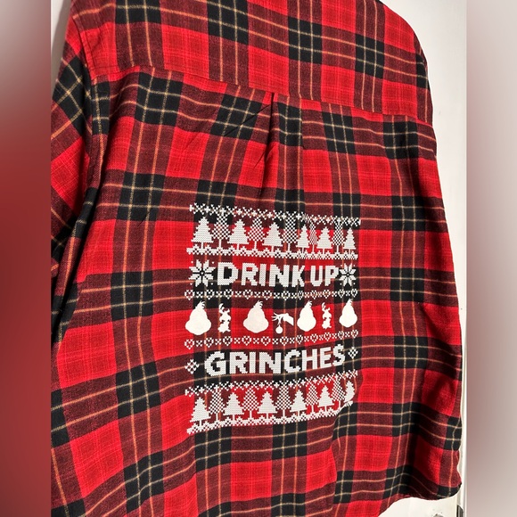 Christmas : Holiday graphic Flannel shirt.   Women’s XL - Picture 3 of 8